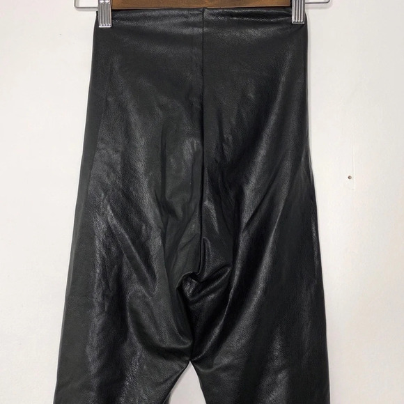 Commando Black Perfect Control Faux Vegan Leather Leggings Size S - Picture 9 of 12